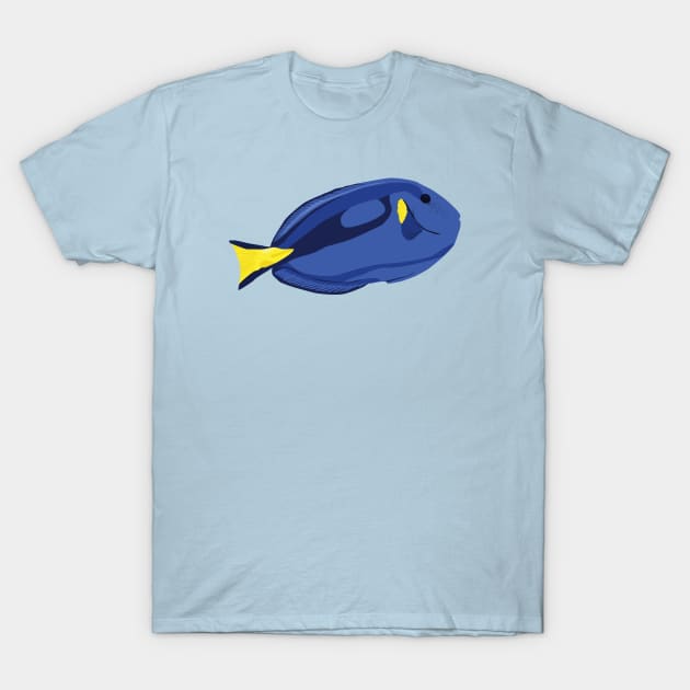 Blue tang Fish T-Shirt by MickeyEdwards